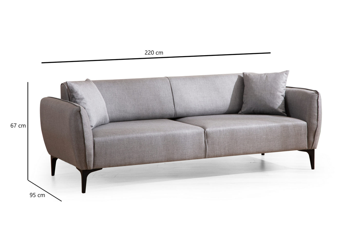 Trosjed, Sivo, Belissimo - Grey