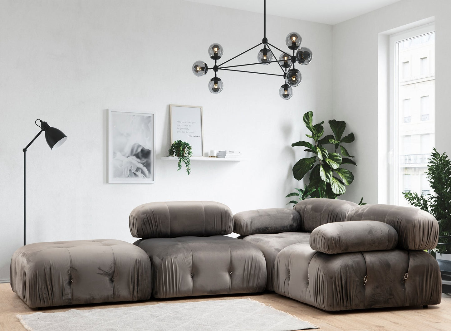 Sofa, Sivo, Bubble 1R - Grey