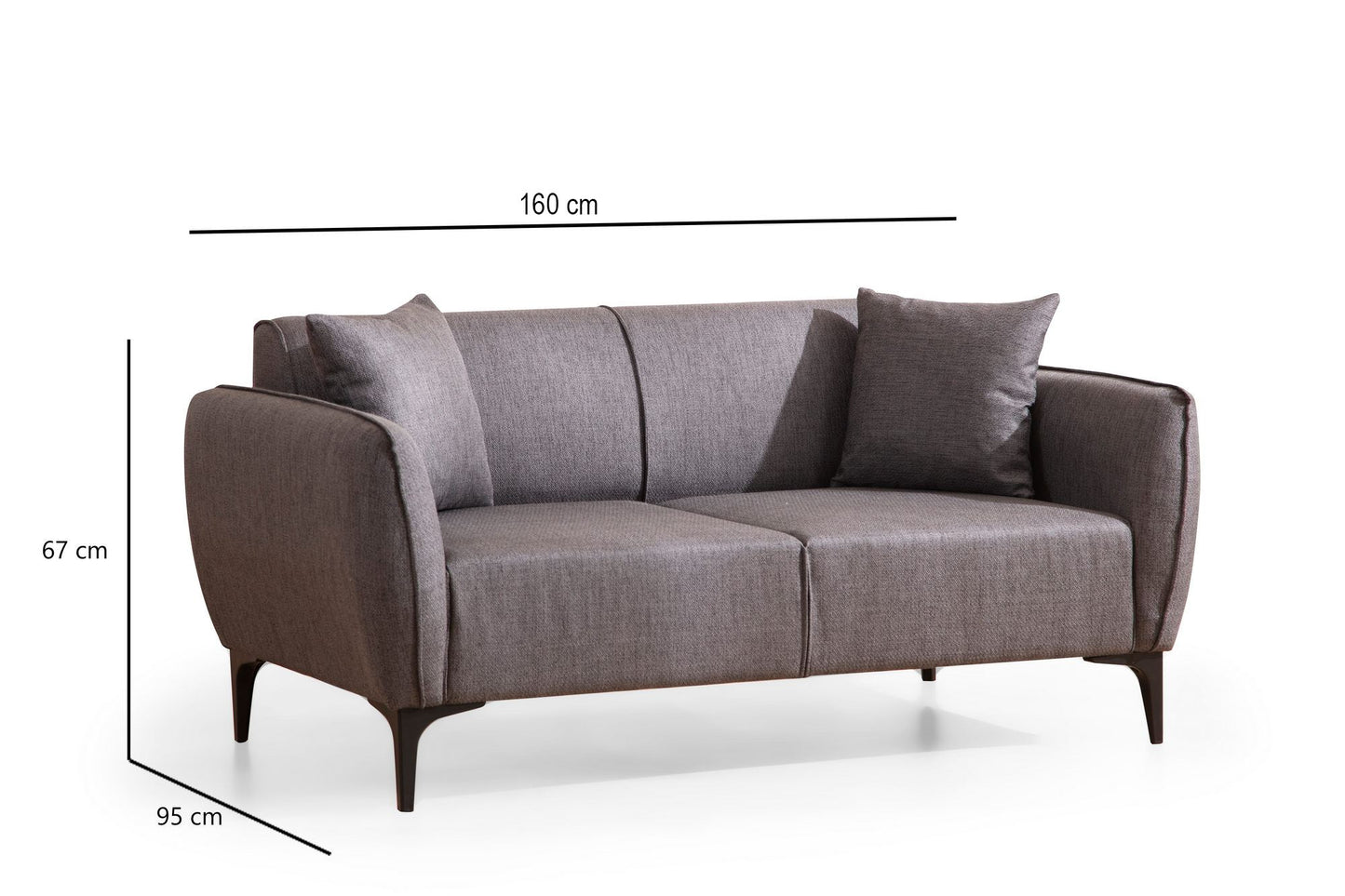 Dvosjed, Tamno siva, Belissimo - Dark Grey