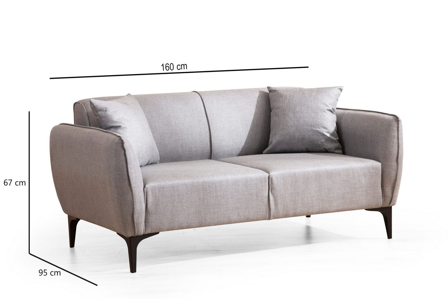 Dvosjed, Sivo, Belissimo - Grey