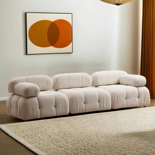 Trosjed, Krem, Bubble 3 Seater ( L1-O1-1R) - Bouclette