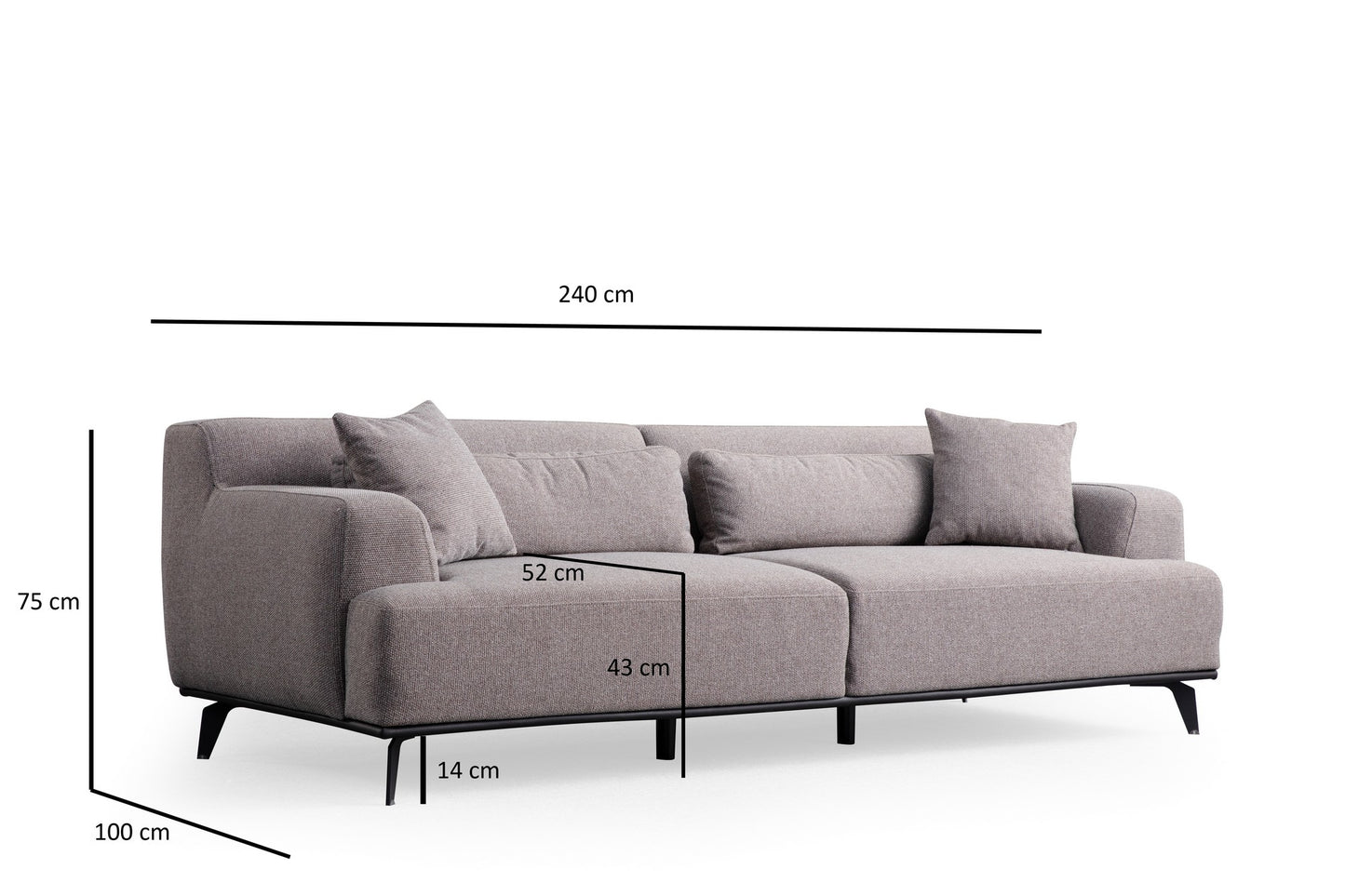 Sofa s 3 sjedala ELOISE