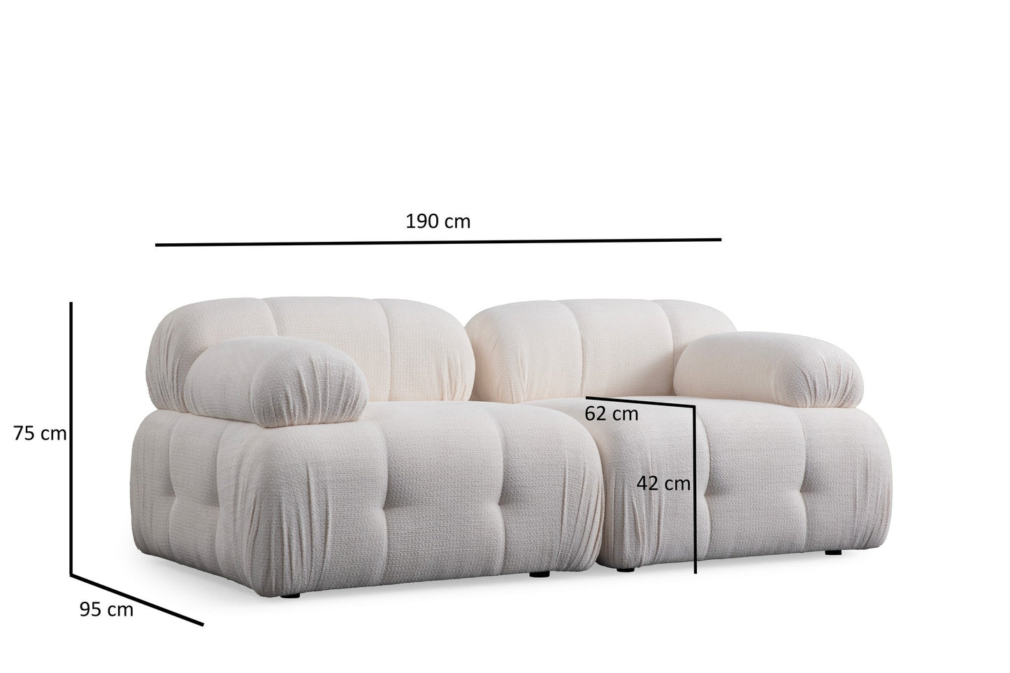 Sofa s 2 sjedala SERENITY