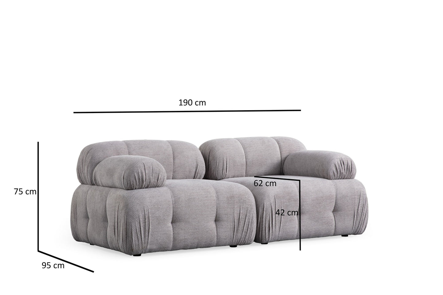 Sofa s 2 sjedala ALLISON