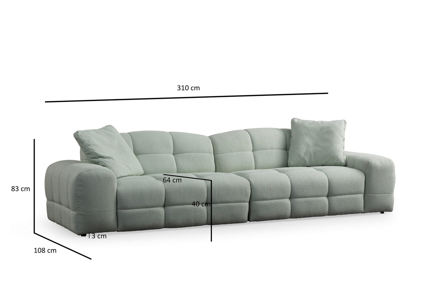 Sofa s 3 sjedala MAEVE