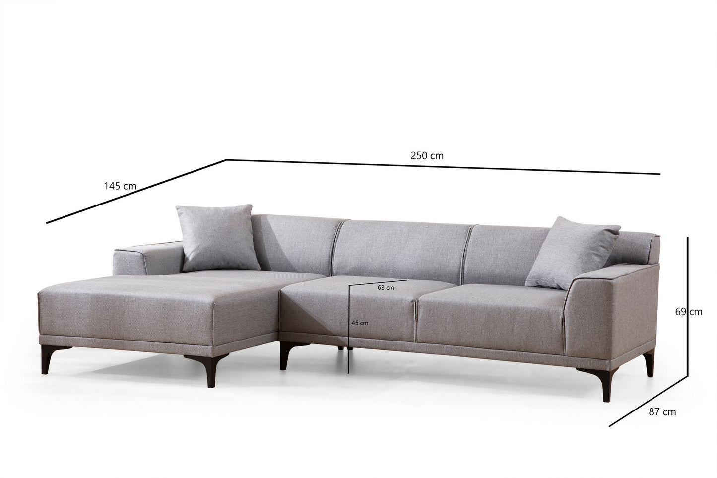 Kutna garnitura, Svijetlo siva, Petra L Corner - Light Grey