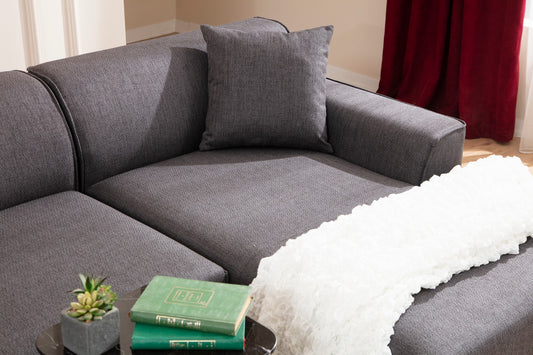 Kutna garnitura, Antracit, Petra R Corner - Anthracite