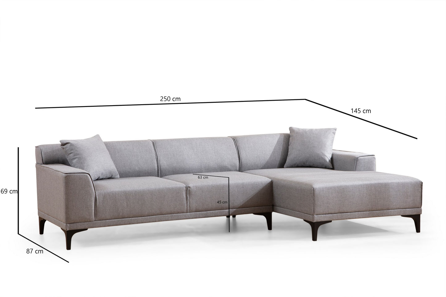 Kutna garnitura, Svijetlo siva, Petra R Corner - Light Grey