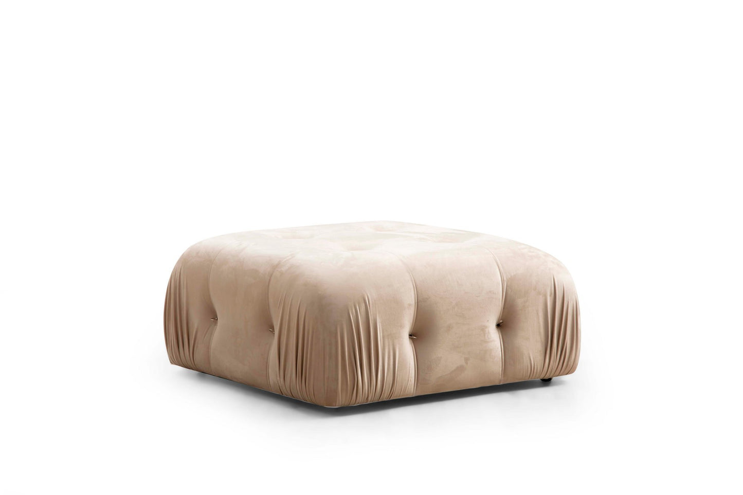 Kutna garnitura, Krem, Bubble Corner ( L1-O1-1R -Puf) - Cream