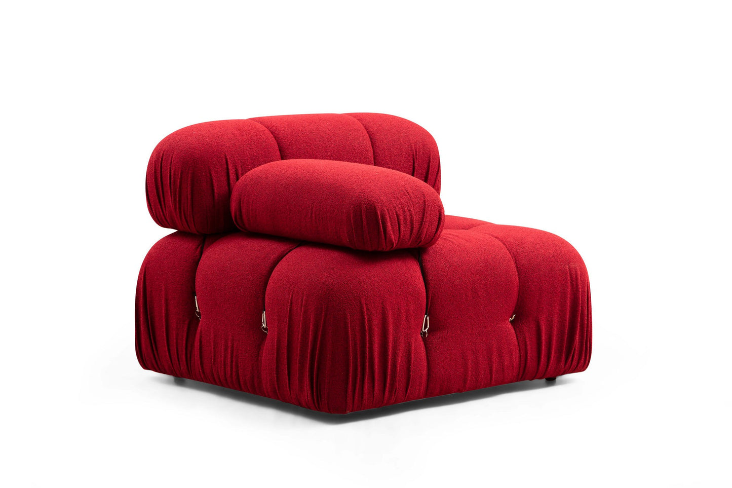Kutna garnitura, Crvena, Bubble Corner ( L1-O1-1R -Puf) - Red