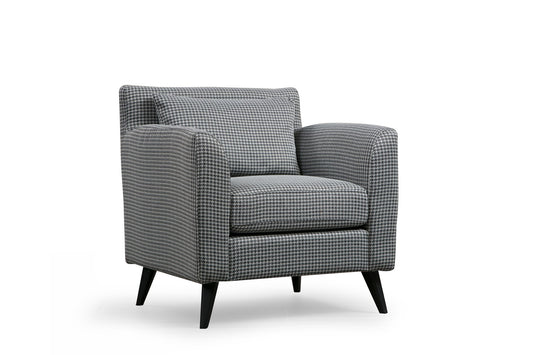 Fotelja, Crno Bijela, Nordic Armchair - Patterned