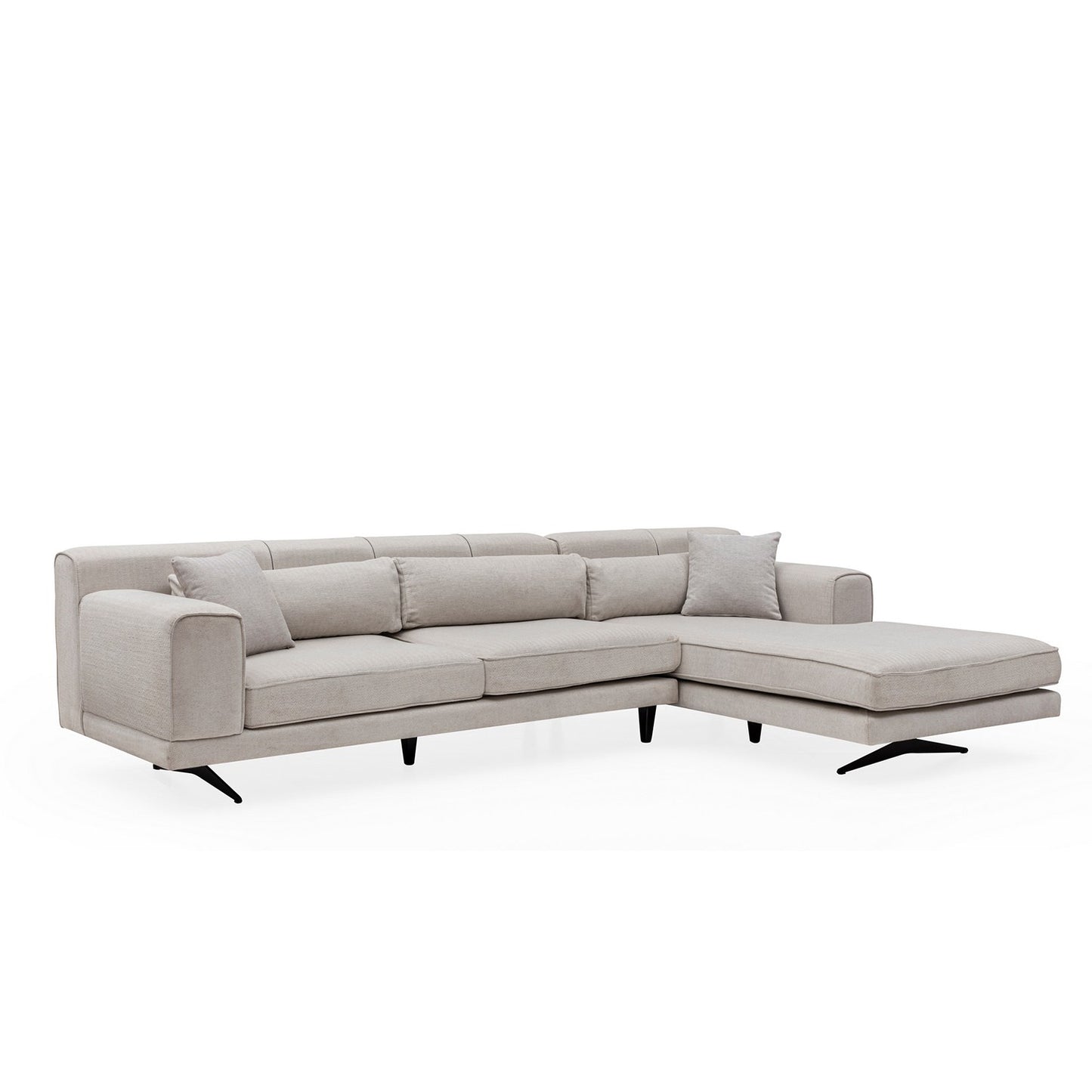 Kutna garnitura, JIVAGO, bež, desna, Jivago Corner Right (L2-Chl) - Beige