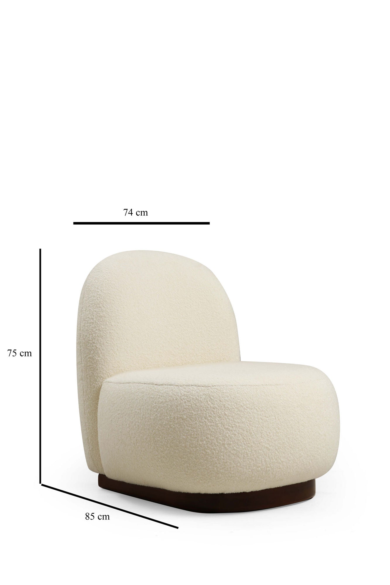 Fotelja TINA bijela, Tina - Bouclet White