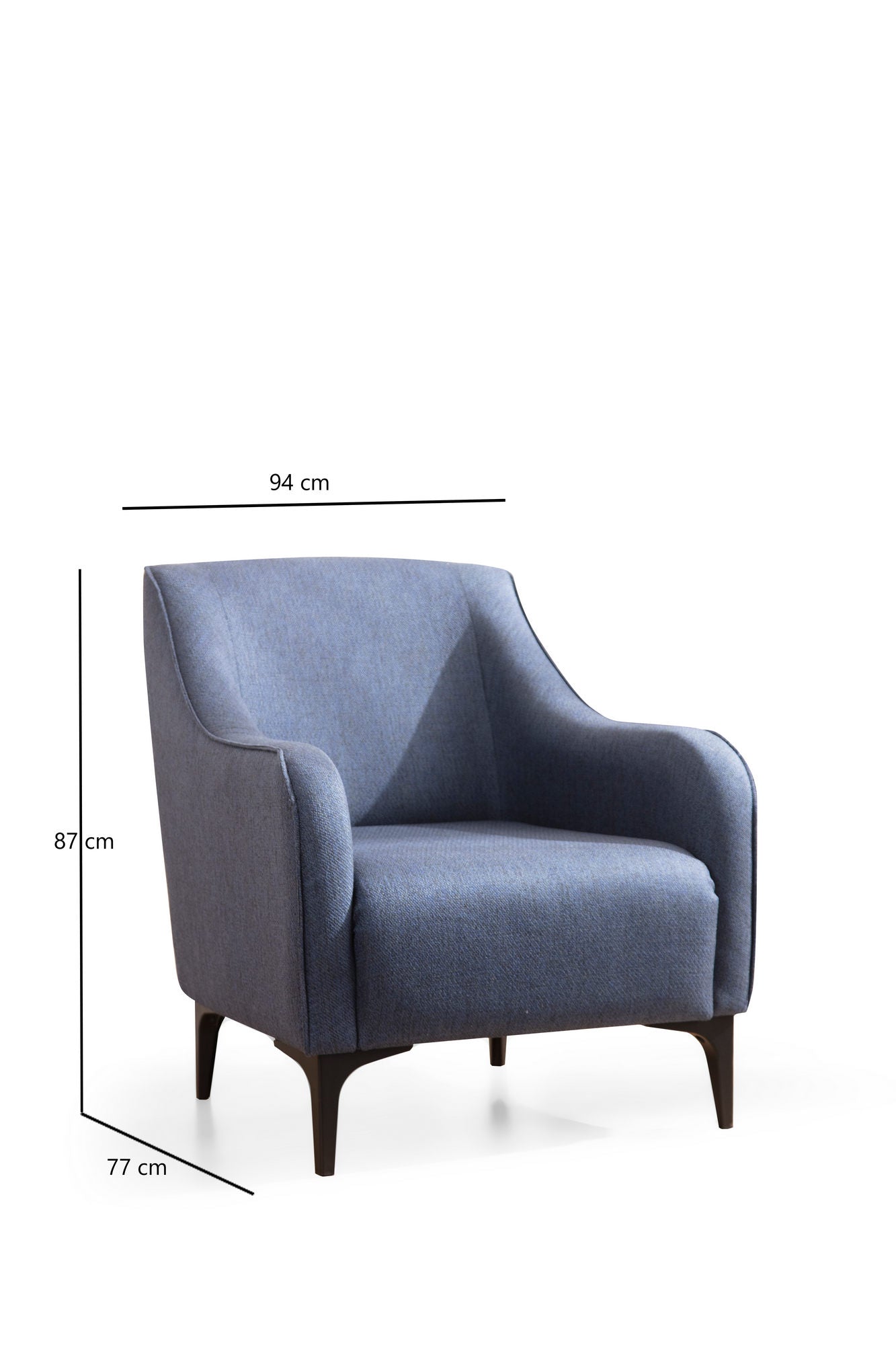 Fotelja, Plava, Belissimo - Blue
