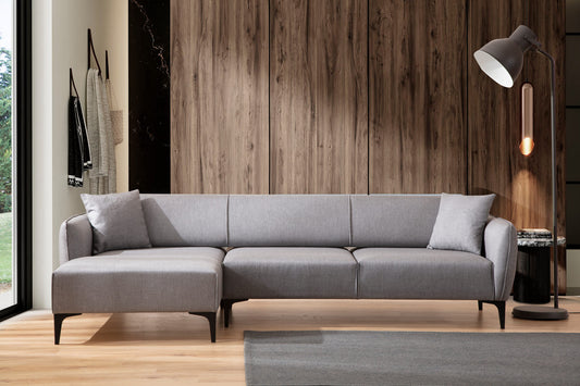 Kutna garnitura, Sivo, Belissimo Left - Grey