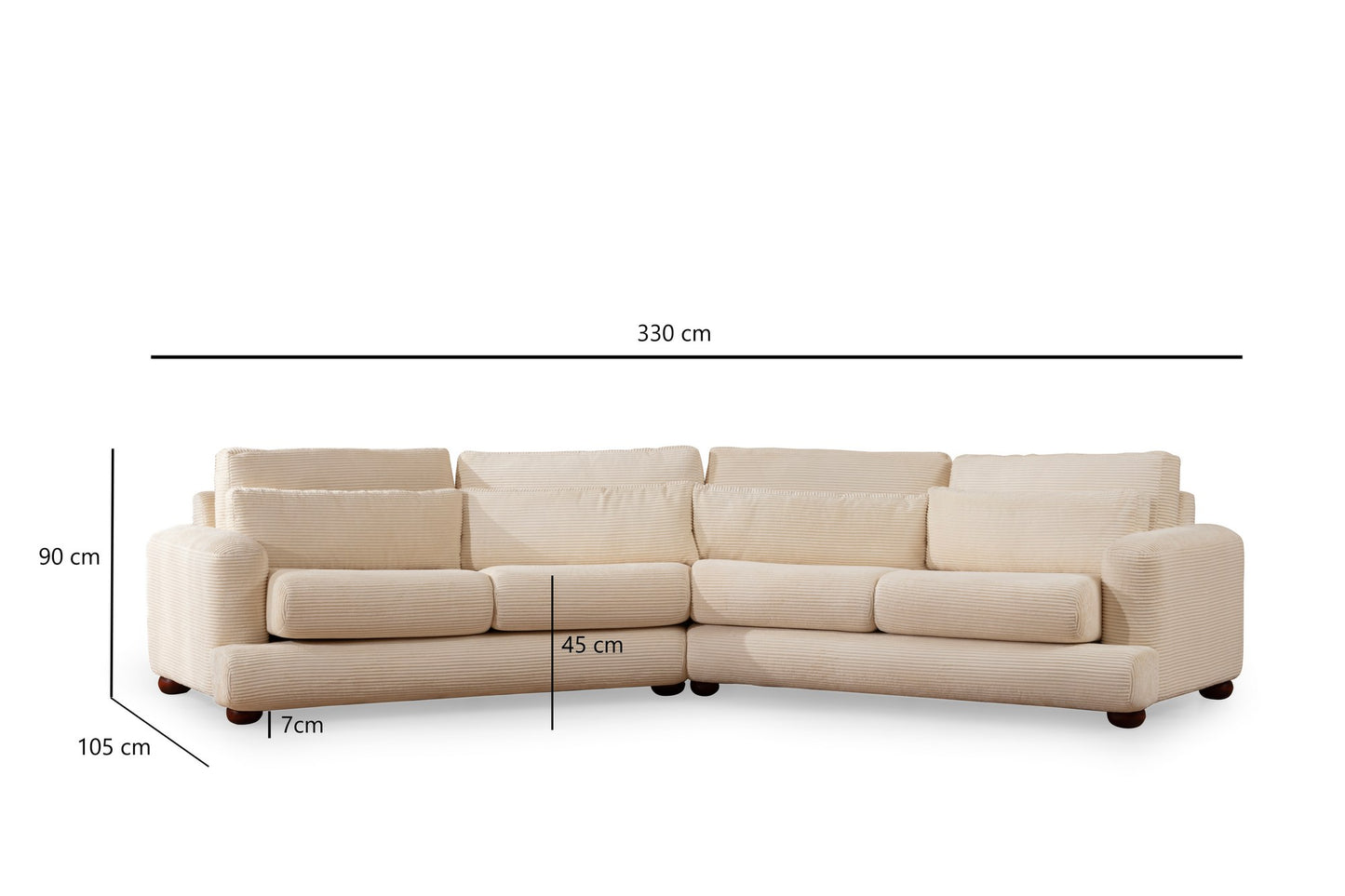 Četverosjed River 4 Seater lijevi (Xc lijevi-2R) - bež