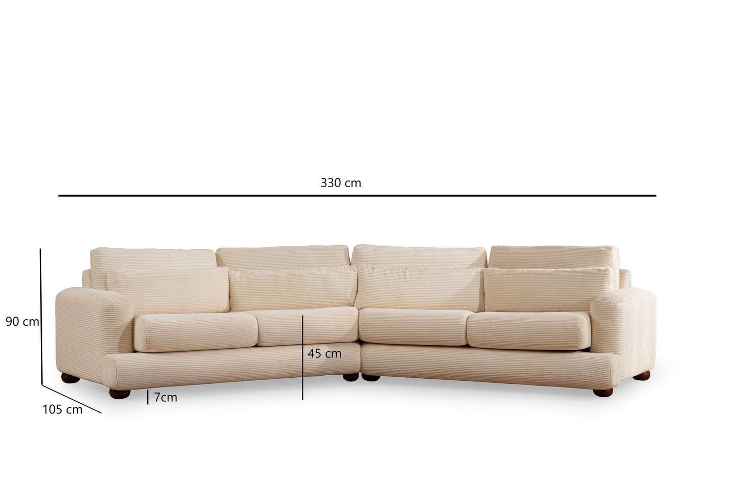 Četverosjed River 4 Seater desni (L2-Xc desni) - bež