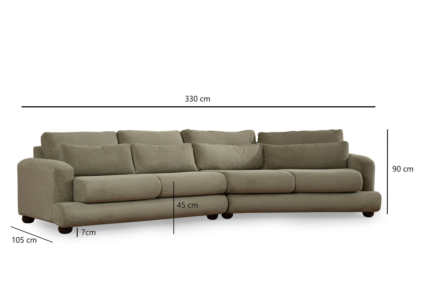 Četverosjed River 4 Seater desni (L2-Xc desni) - zeleno