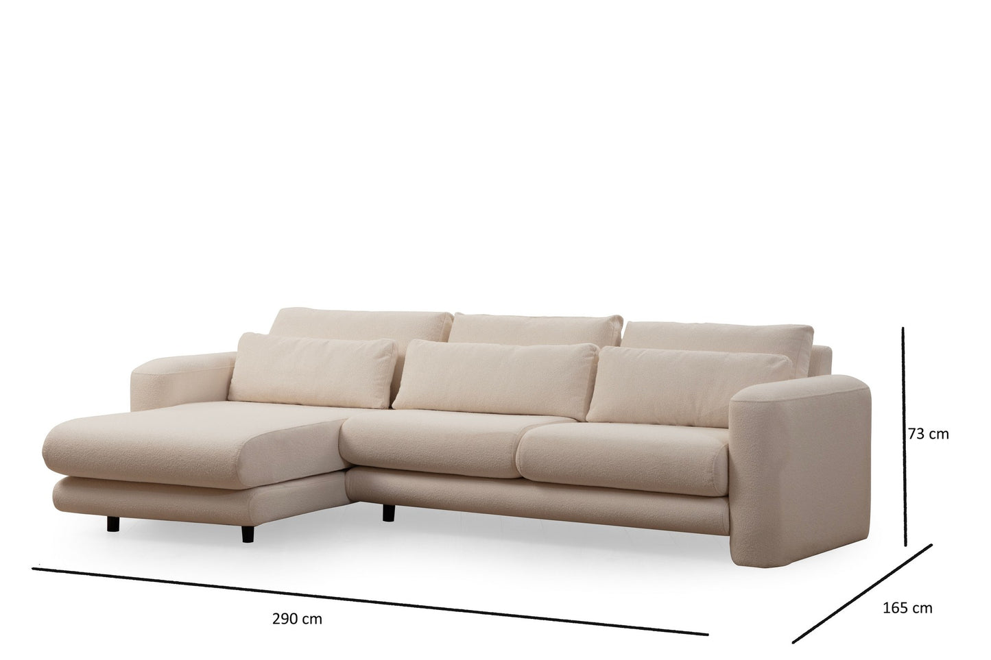 Kutna garnitura Lily Corner lijevi Cream