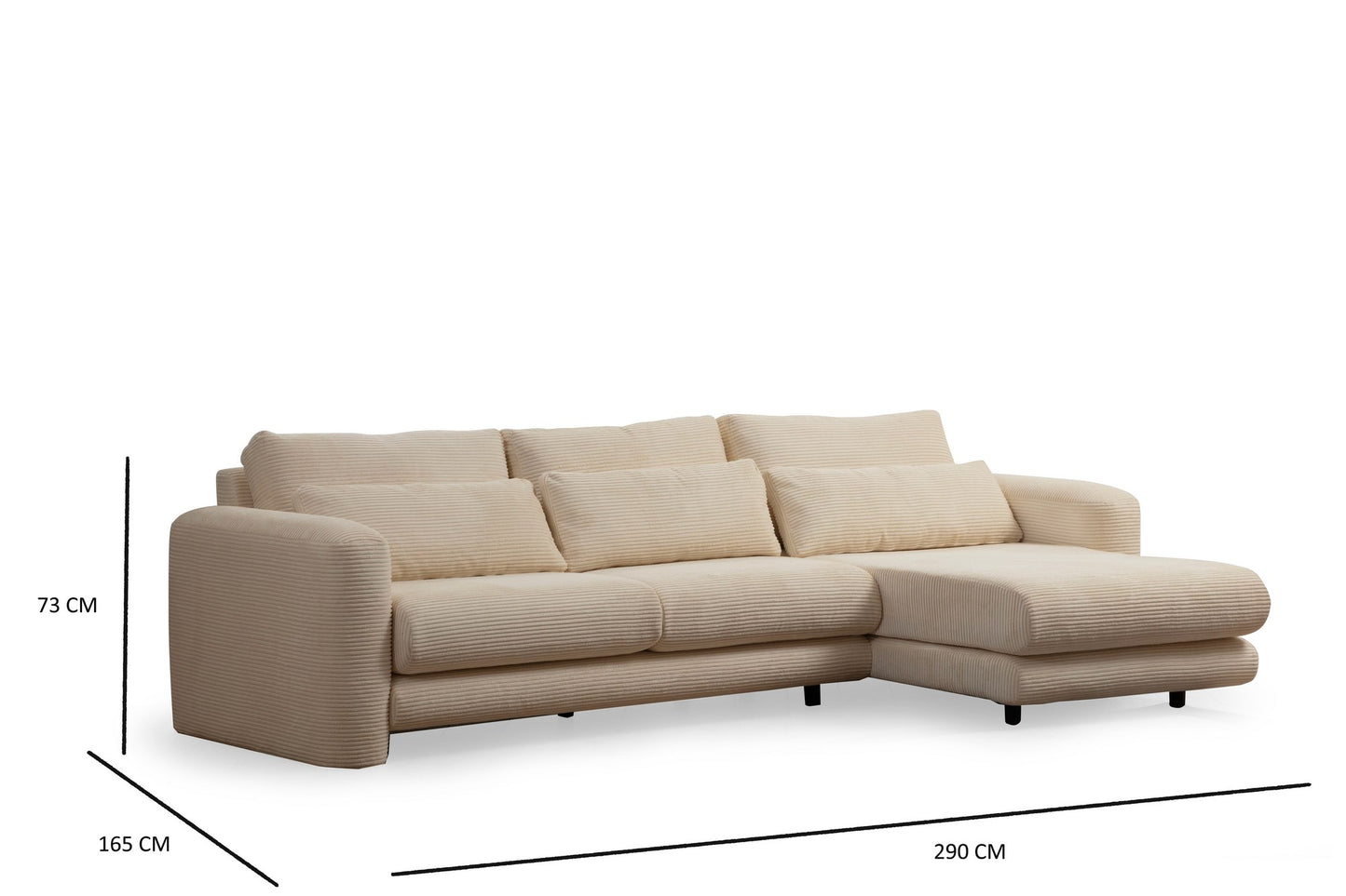 Kutna garnitura Lily Corner desni bež