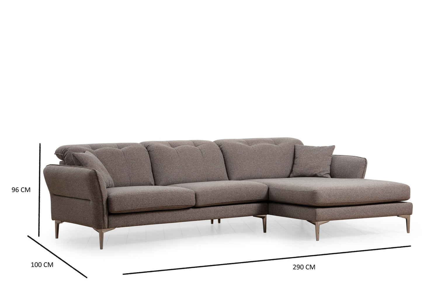 Kutna garnitura Costor Corner desni sivi