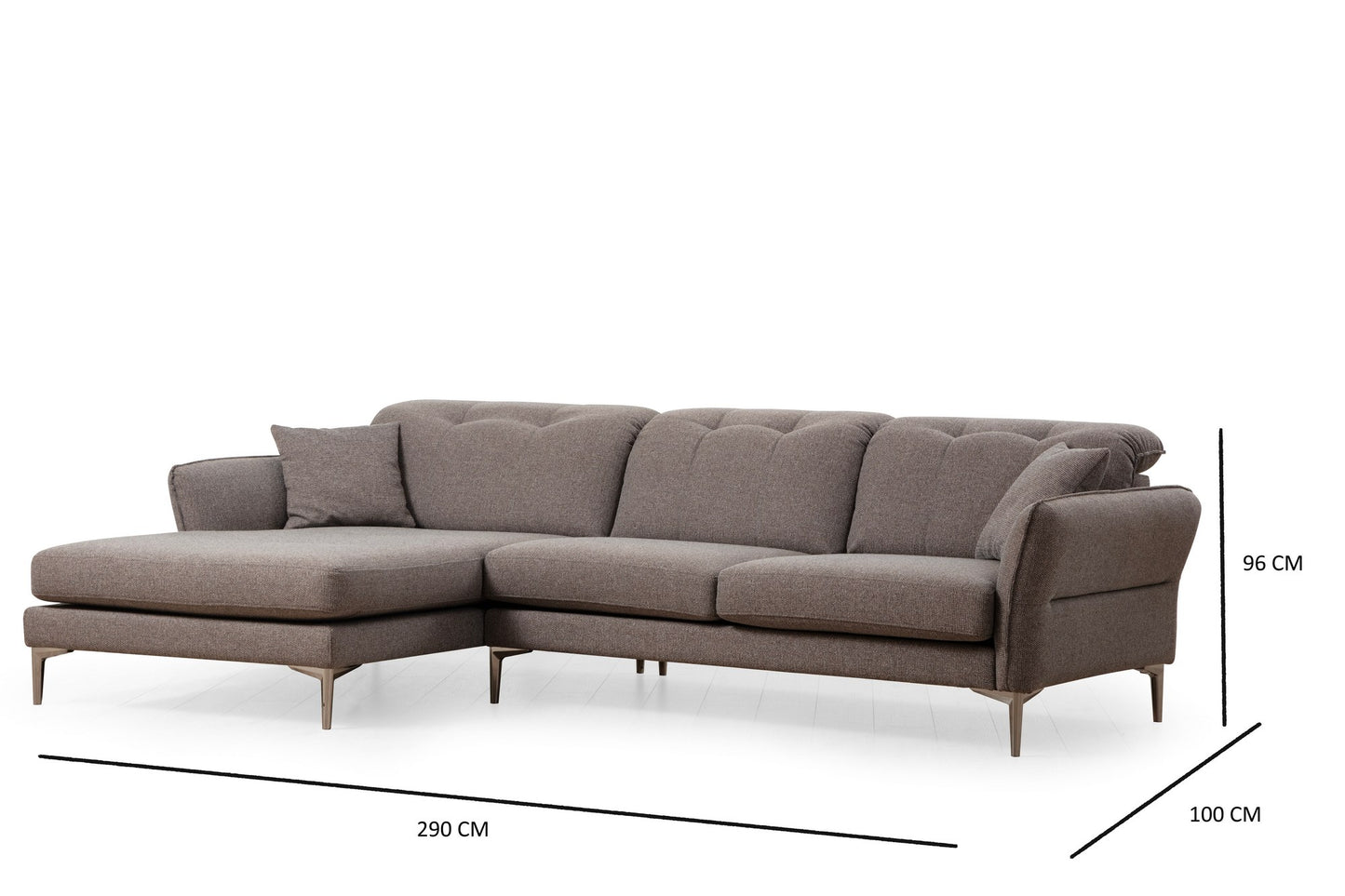 Kutna garnitura Costor Corner lijevi sivi