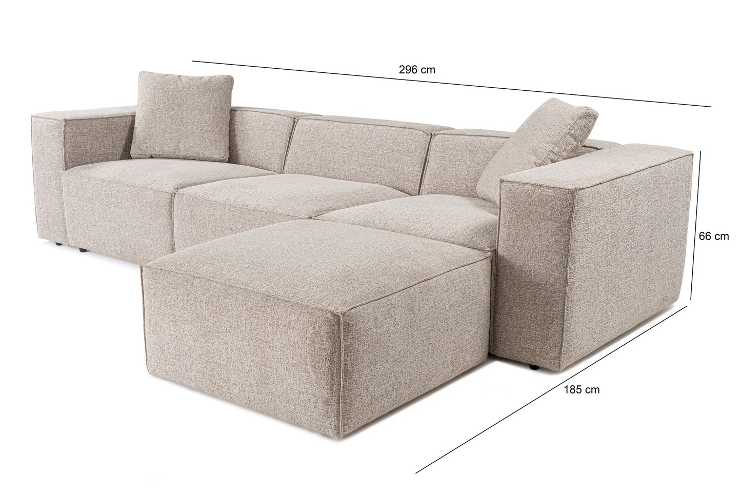 Kutna garnitura Lora (L1-O1-1R-POUFFE ) - Mocha