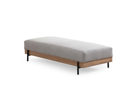Tabure, Eti Oak Pouffe - Grey