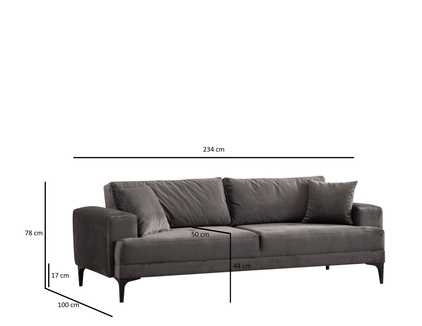 Trosjed Astana 3 Seater - Anthracite