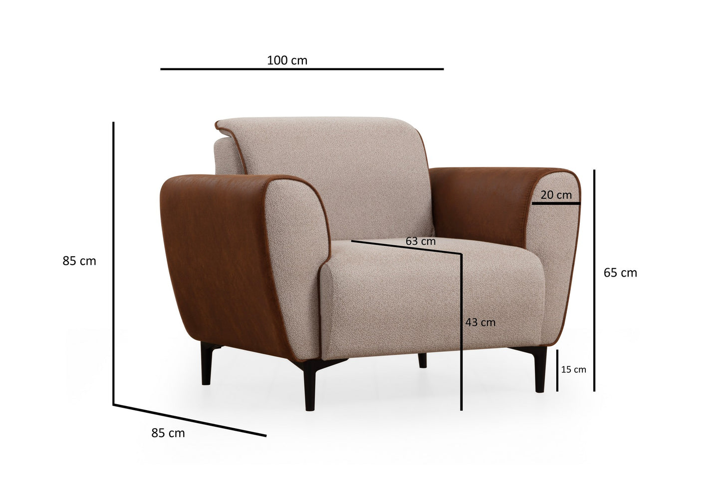 Sofa s 1 sjedećim mjestom EMILIA
