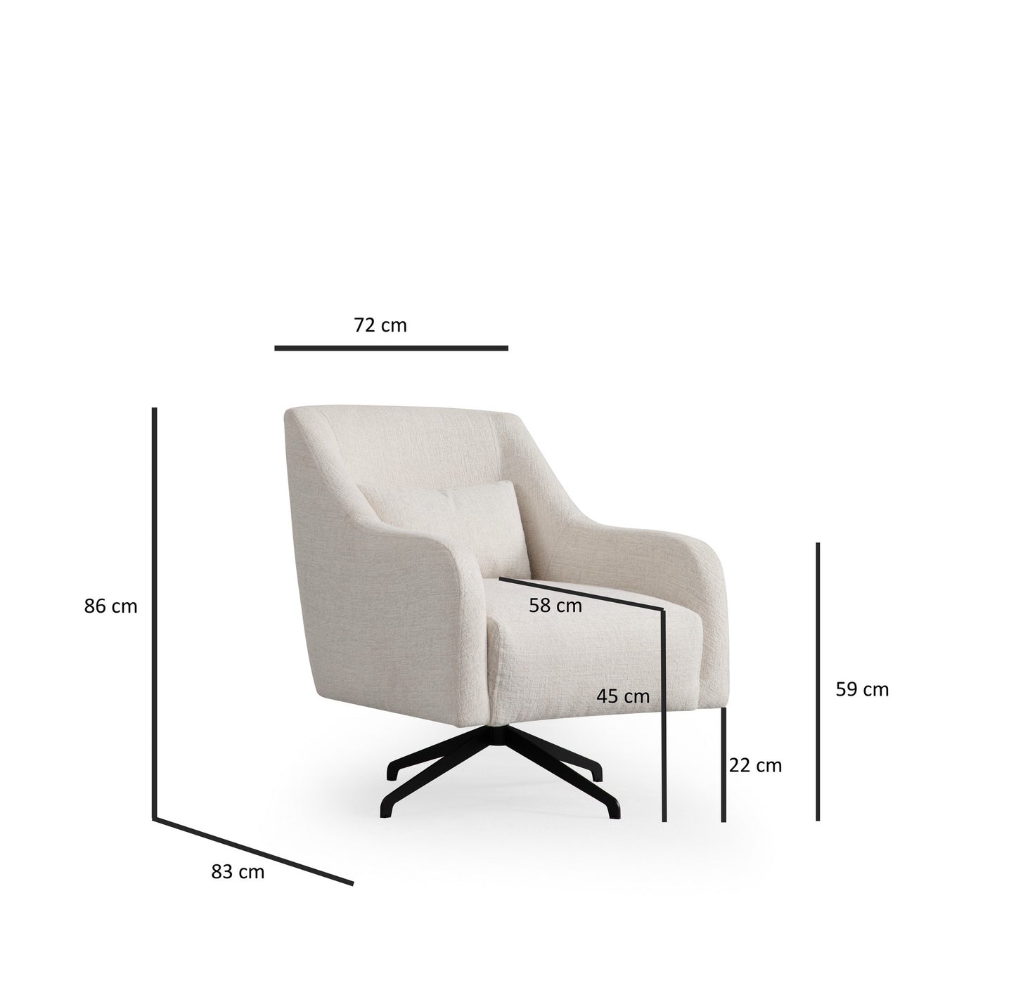 Fotelja Gio Bergere - bijela