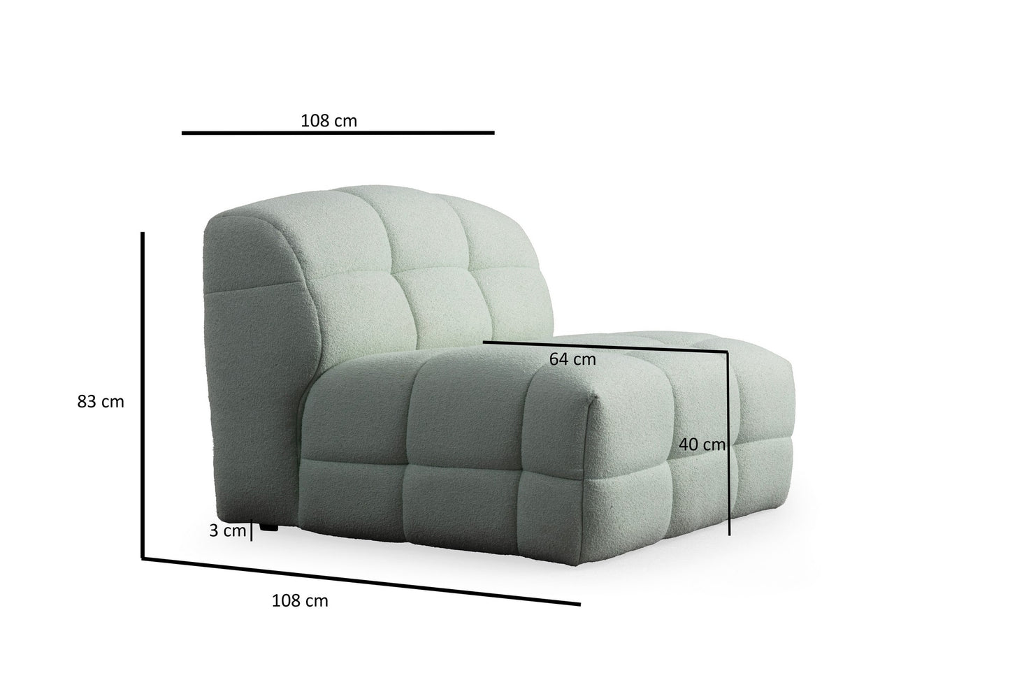 Sofa s 1 sjedećim mjestom VALENTINA
