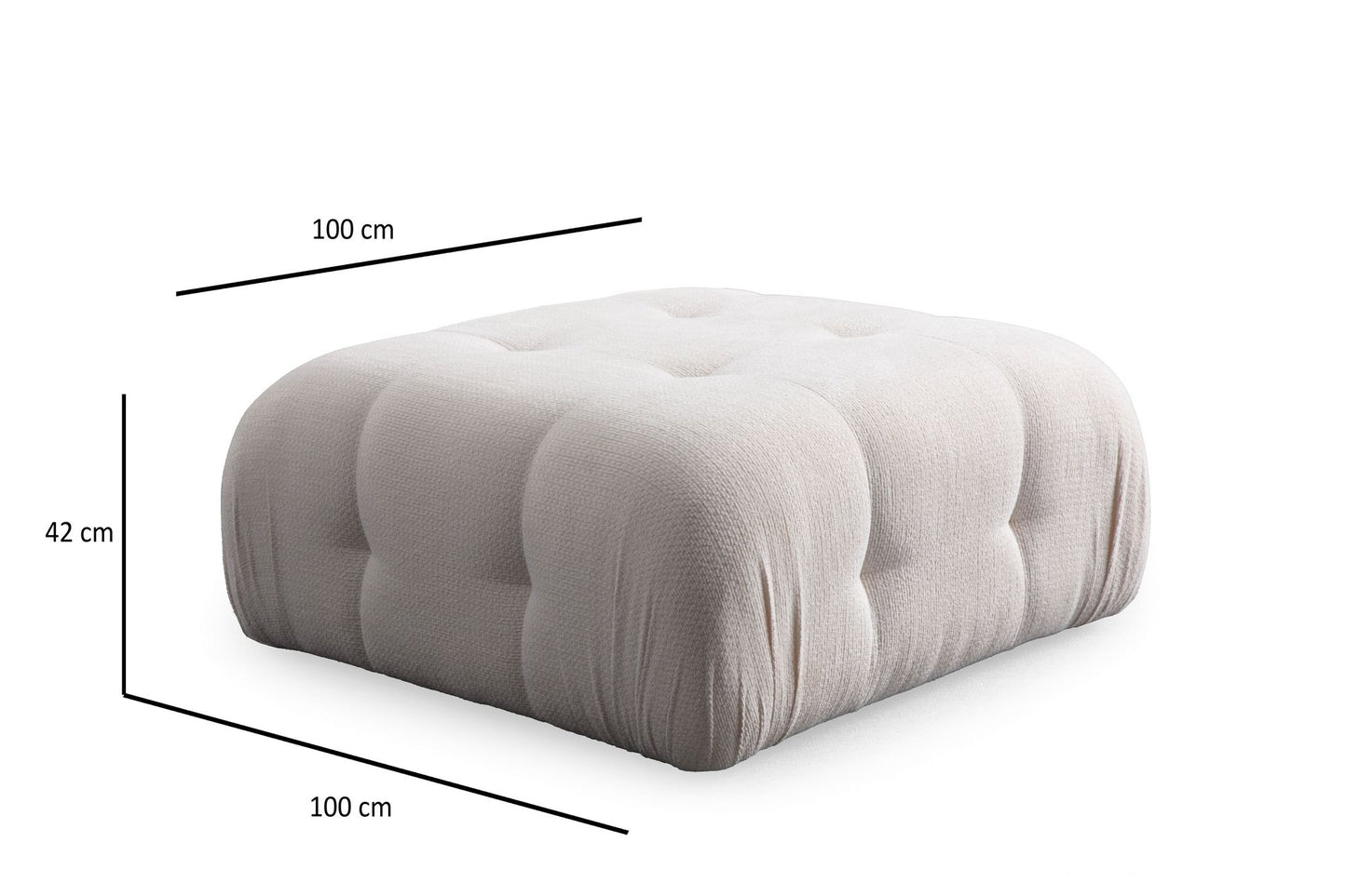 Tabure Amaris Pouffe - bijeli
