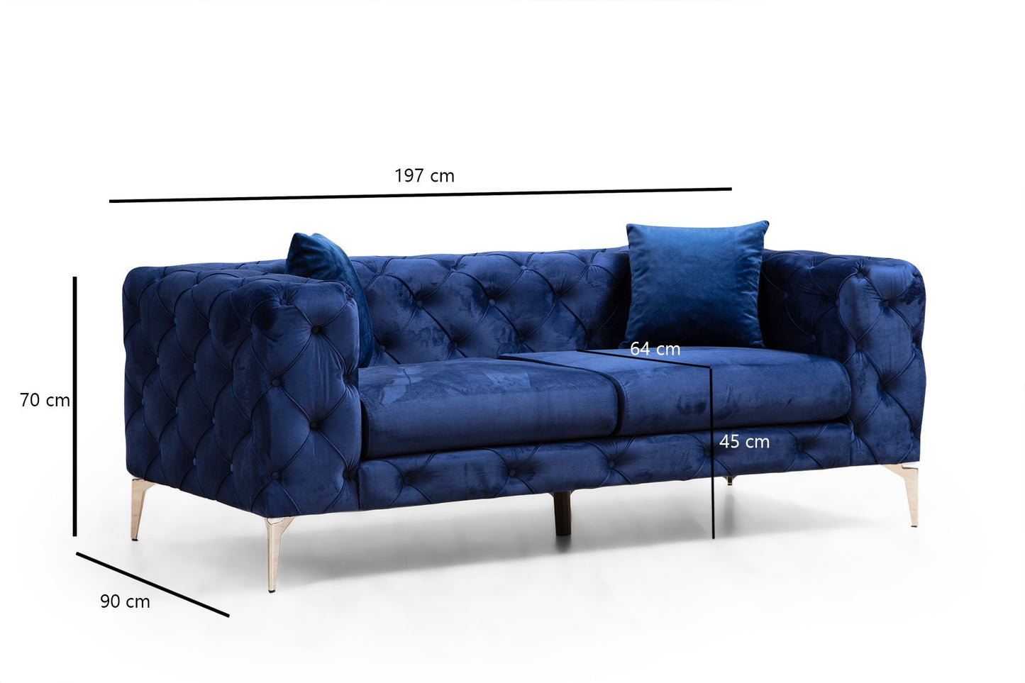 Dvosjed, Mornarsko plava, Como - Navy Blue