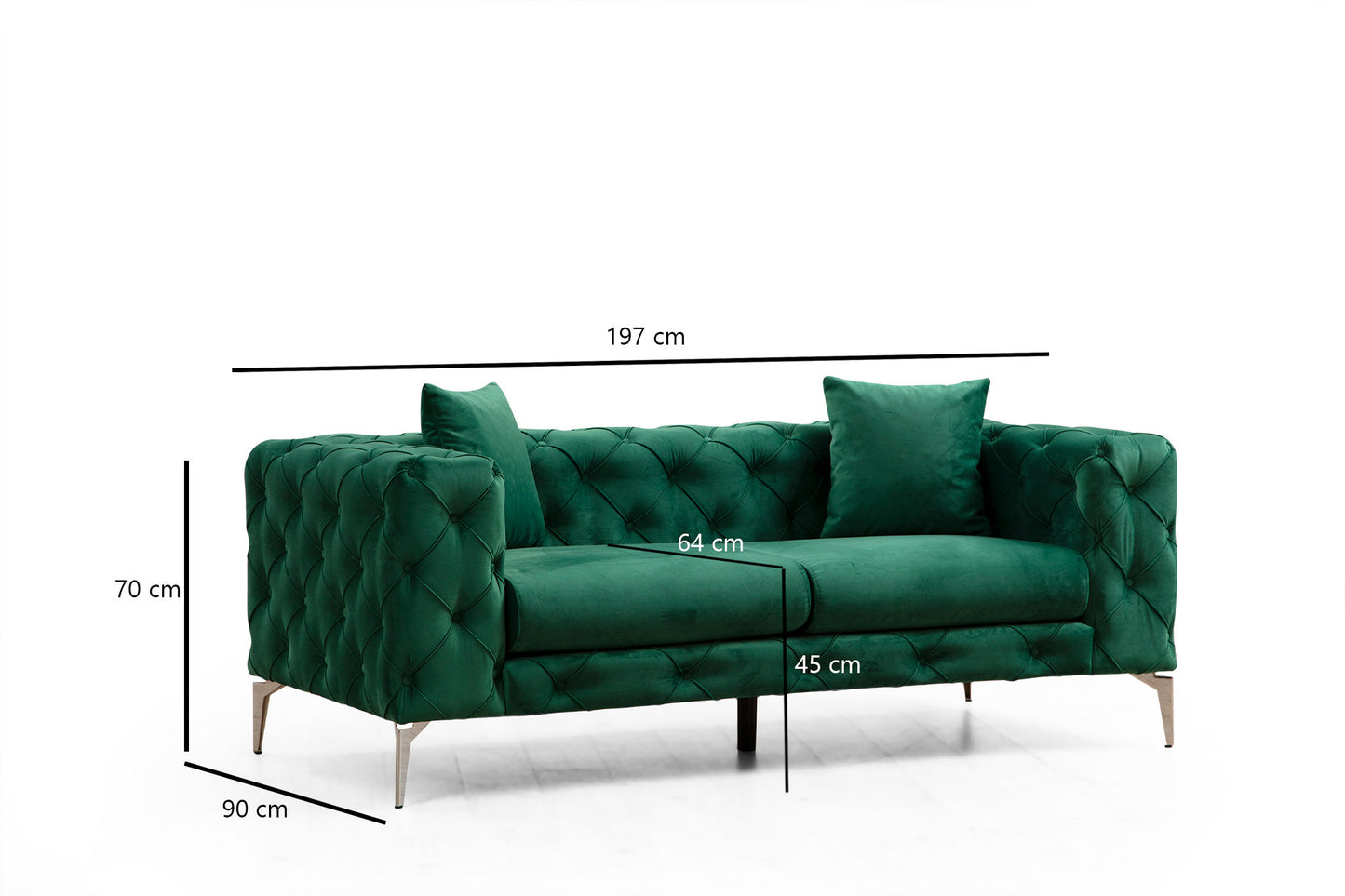 Dvosjed, zelena, Como - Green