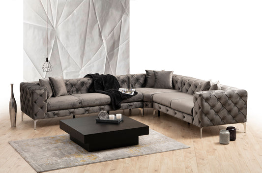 Kutna garnitura, Antracit, Como Left - Anthracite