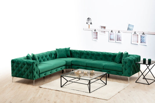Kutna garnitura, zelena, Como Right - Green