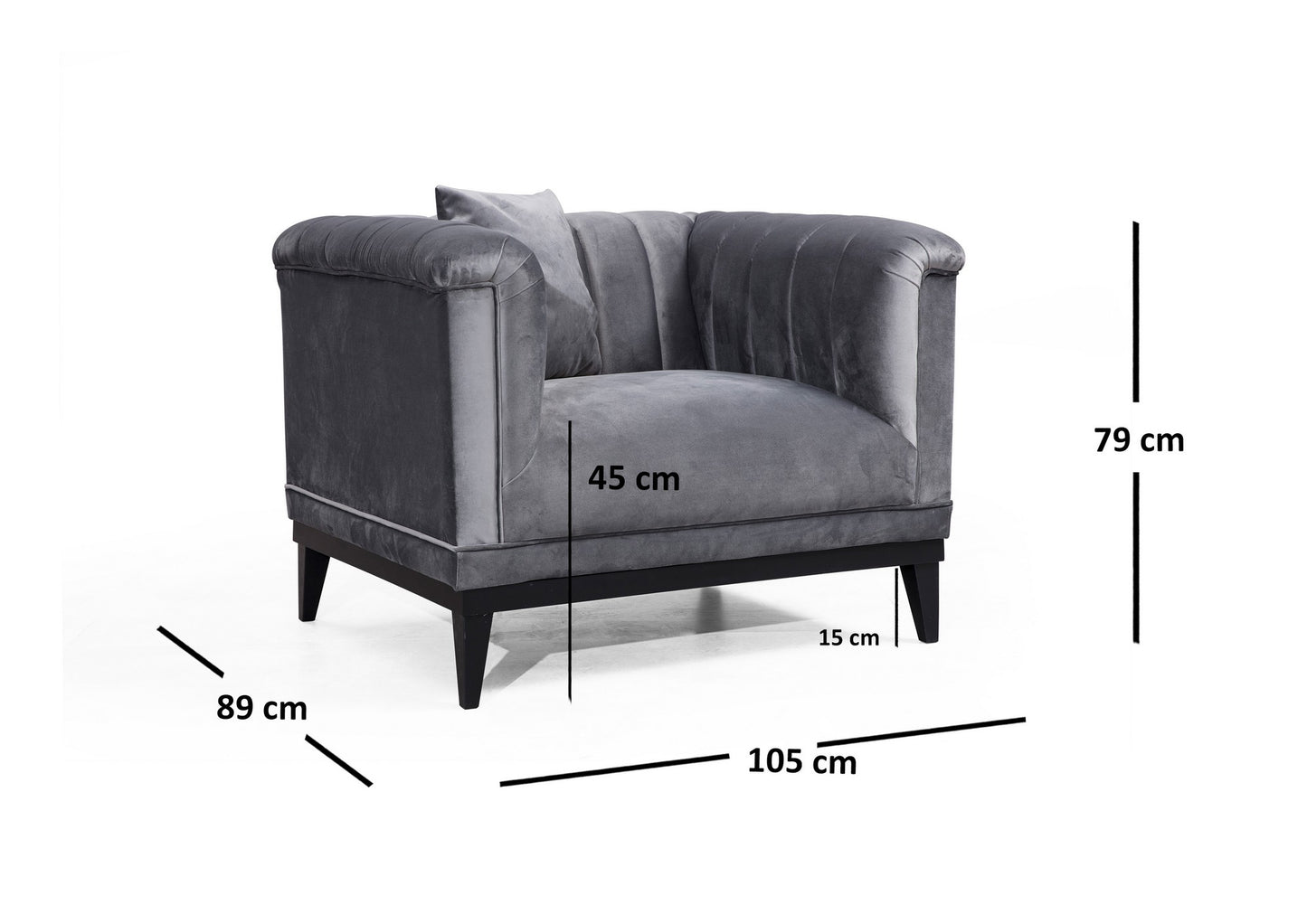 Fotelja wing TRENDY, Trendy - Dark Grey