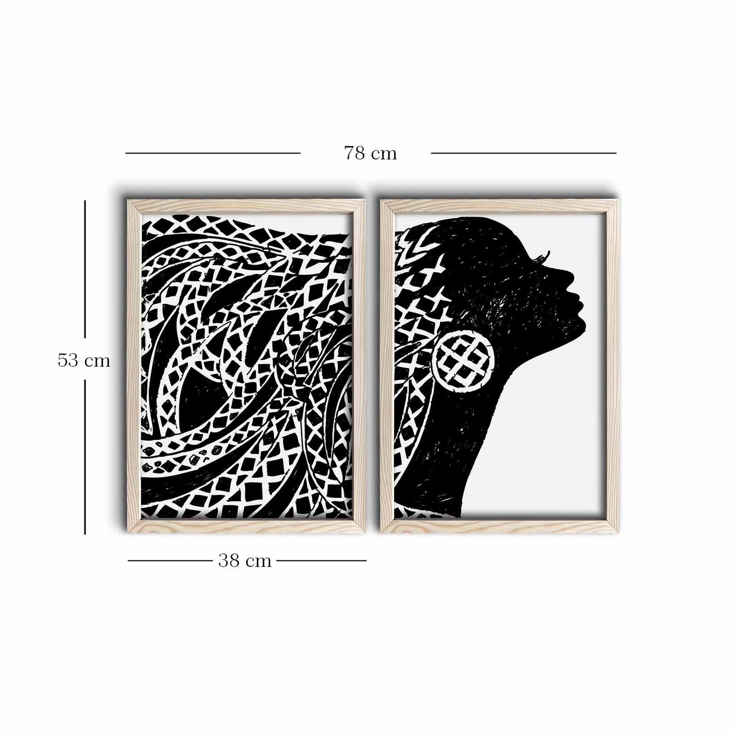 Slika ukrasna uokvirena MDF (2 komada), 2PKCT-004