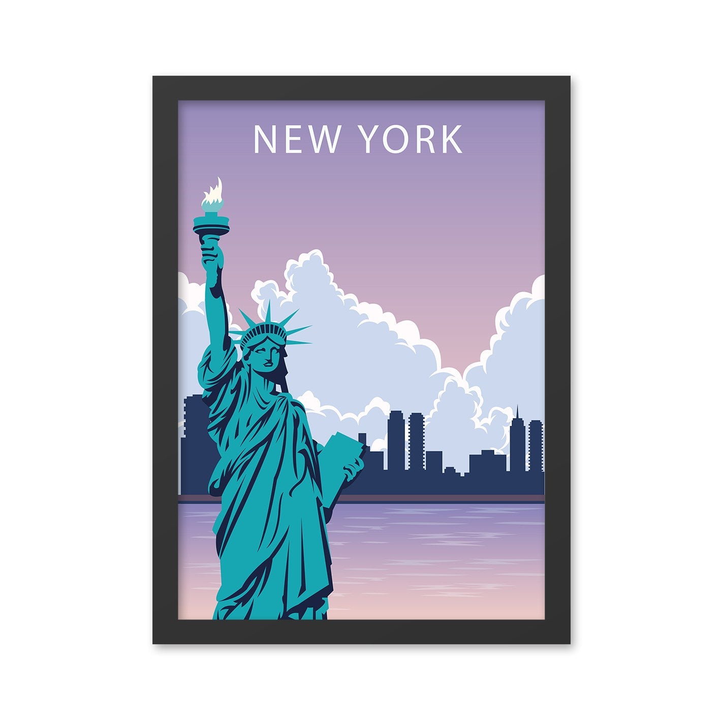 Ukrasna uokvirena MDF slika New York 2 (55 x 75)