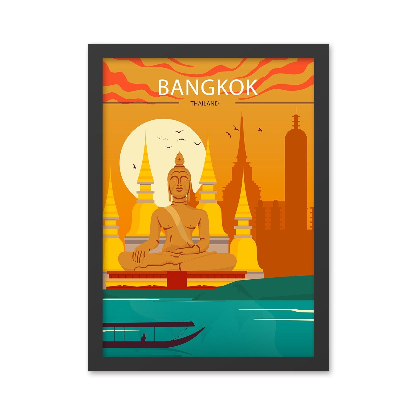 Slika dekorativna uokvirena MDF, Bangkok 2 (40 x 55)