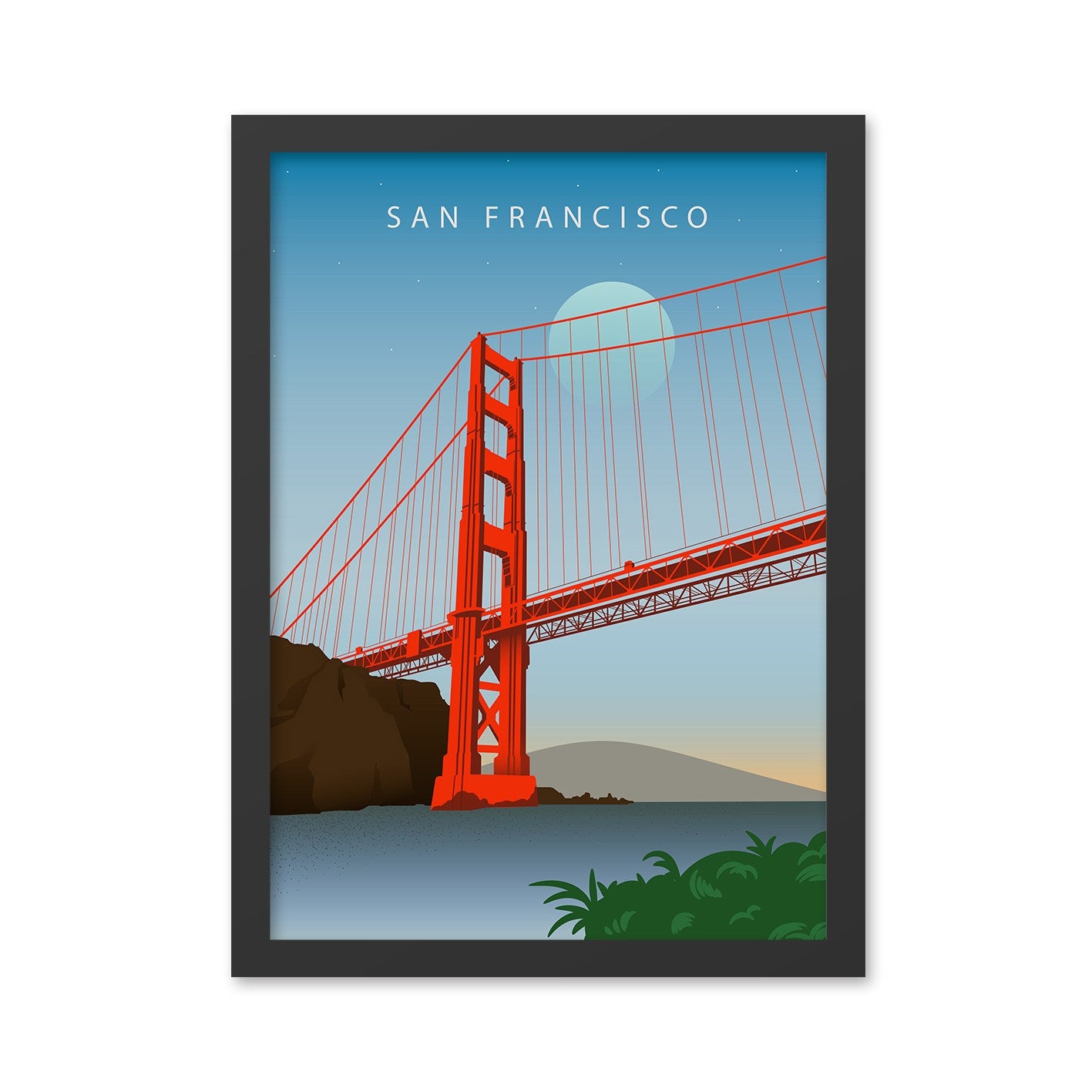 Slika dekorativna uokvirena MDF, San Francisco 2 (55 x 75)