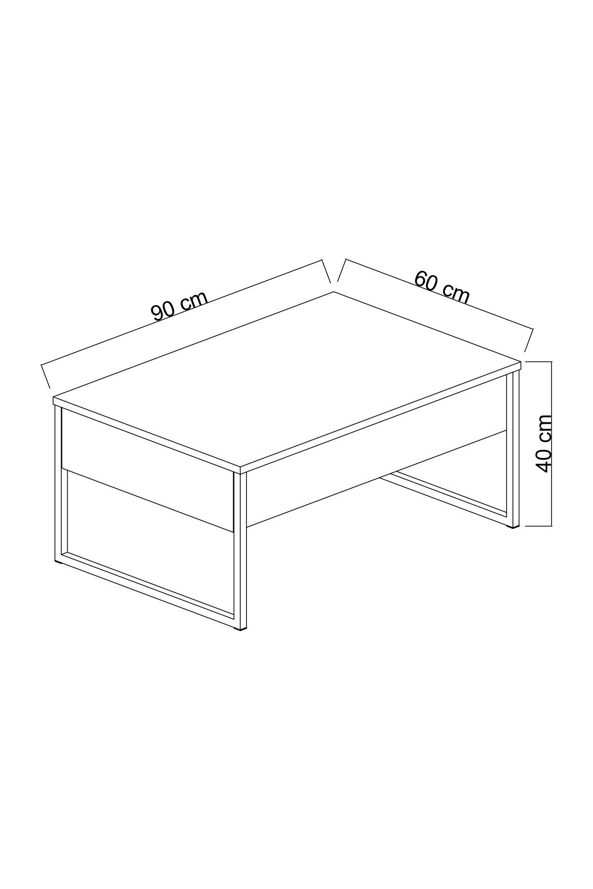 Set namještaja za dnevni boravak LUXE, boja Travertine, crna boja
