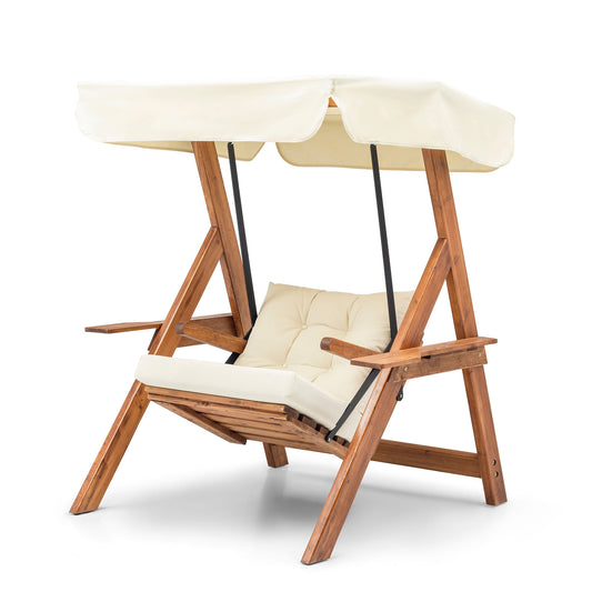 Vrtna stolica za ljuljanje, krema boja, Galata Swing S1 - Cream