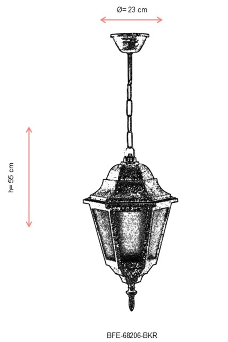 Vanjski luster BFE-68206-BKR