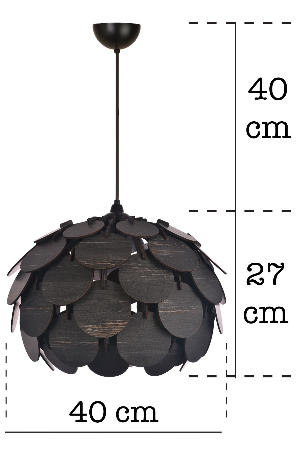 Luster ALAINA, crna boja