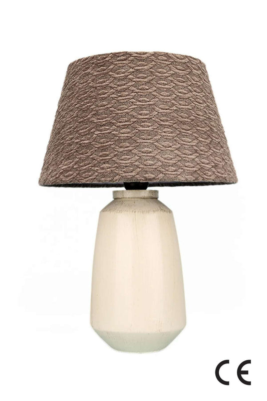 Stolna lampa 326, smeđa, krem