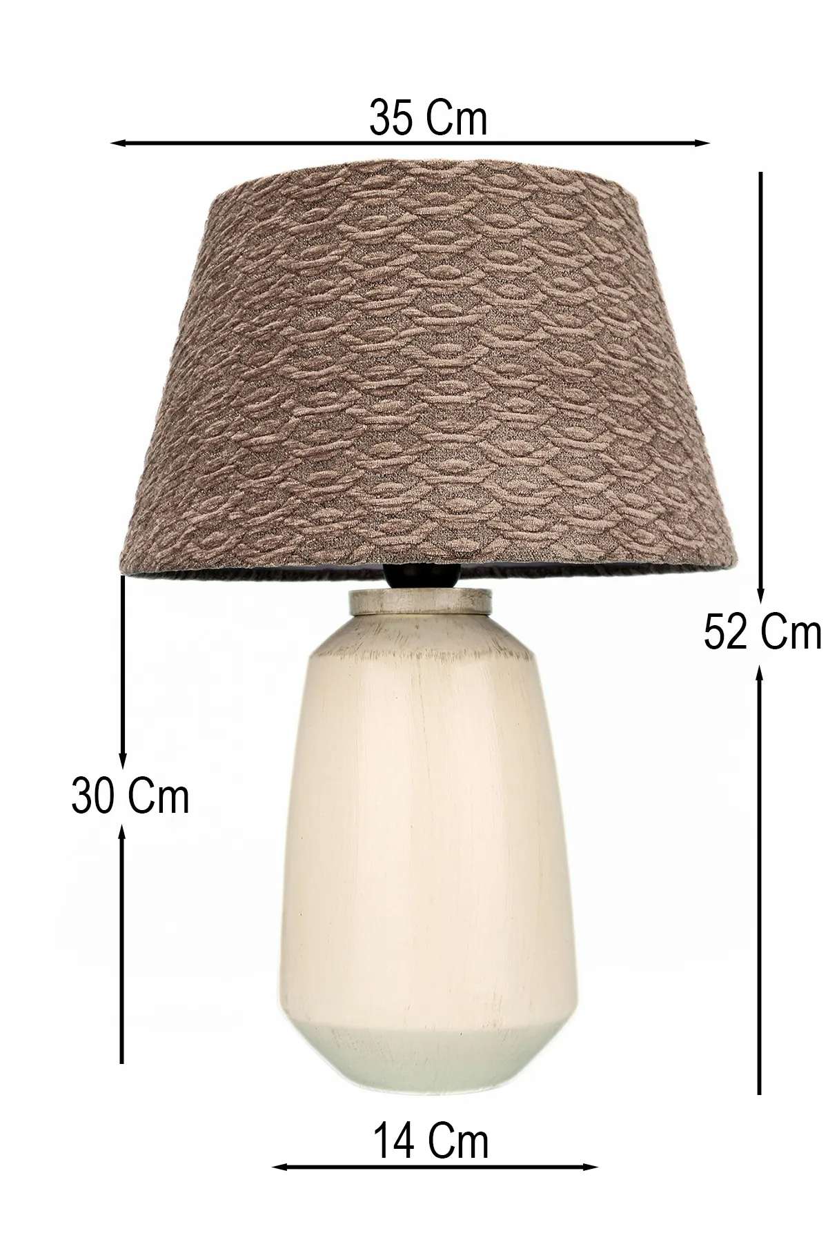 Stolna lampa 326, smeđa, krem