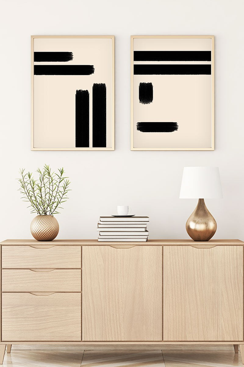Ukrasna uokvirena MDF slika (2 komada) Huhu200 - 50 x 70