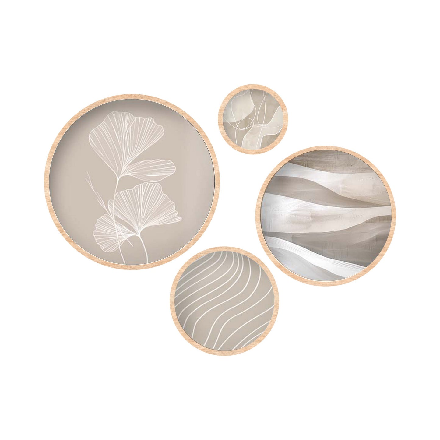 Ukrasna uokvirena MDF slika (4 komada) MAGNOLIA